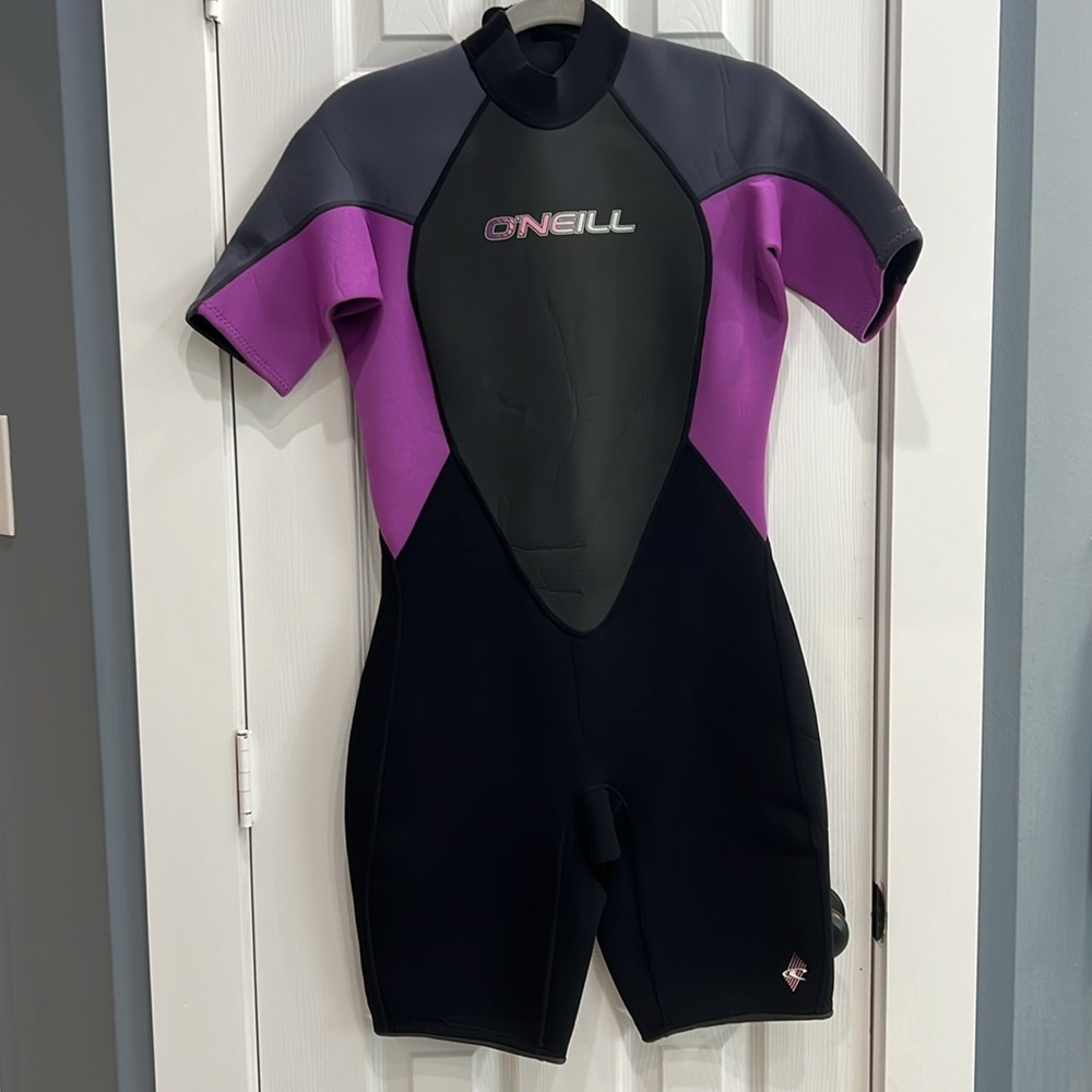 NWT O’Neill WMS Reactor Spring black pink wet suit new size 14